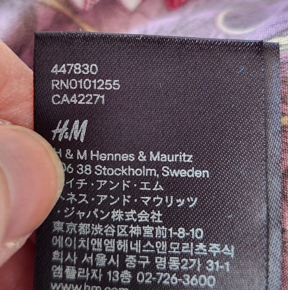 H&M Purple Floral Midi Dress with Yellow Accents - Picture 9 of 10